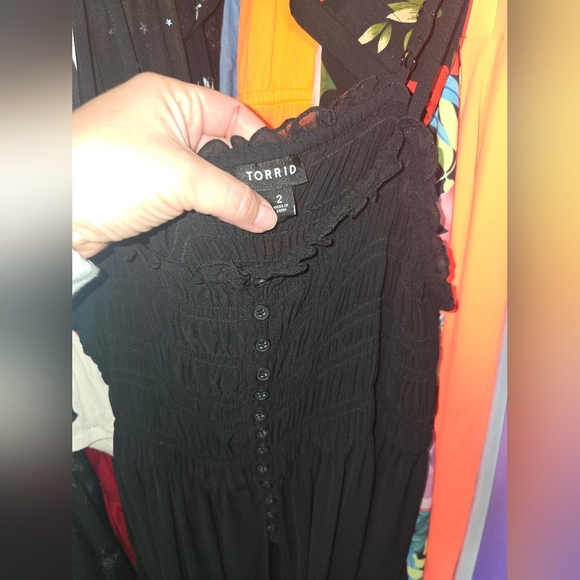 Nwot TORRID 2X Chiffon Button Up Sleeveless Tunic - Picture 5 of 5